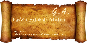 Györgyjakab Alvina névjegykártya